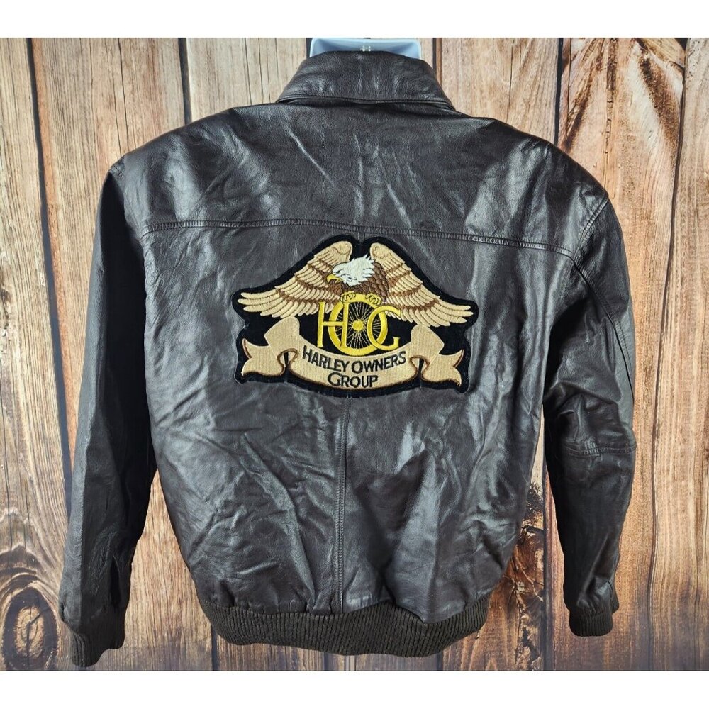 Harley Davidson Group TYPE A-2 Medium American Born Rare Leather Flight Jacket